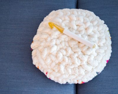 445 7 addiChampagner Wollhakelnadel 20mm Anleitung Chunky Kissen Scheepjes 4 rundes Kissen häkeln