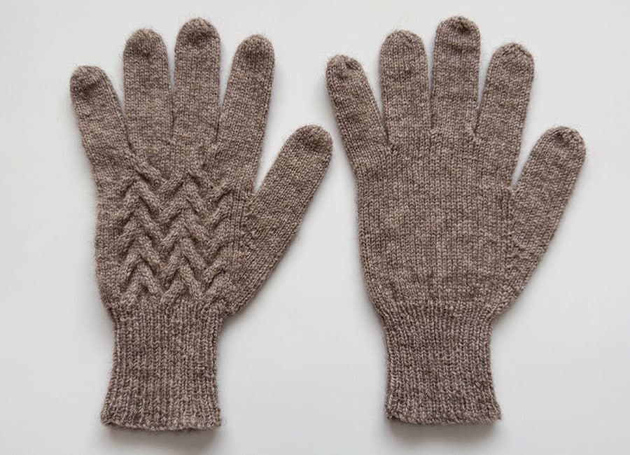 Handschuhe mit Fingern stricken Anleitung Fingerhandschuhe für Herren