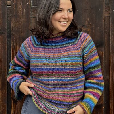 Kim May Buchel letitbeknit Raglan Pullover stricken Stricken lernen