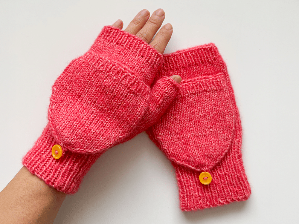 Fingerlose Handschuhe mit Kappe stricken kostenlose Anleitung Glove Genie by addi Fingerlose Handschuhe