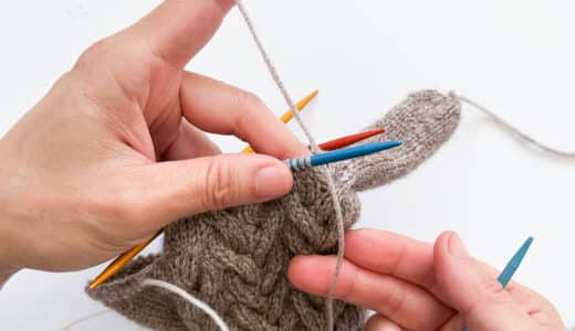 H 2 Fingermaschen aufnehmen Fingerhandschuhe für Herren