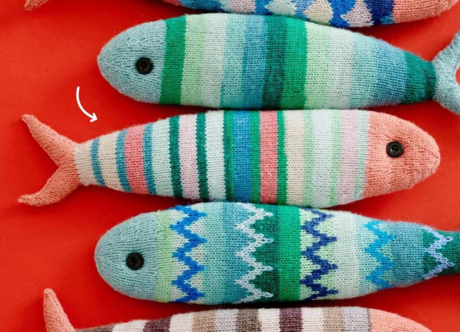 North Sea Fish Streifen 6 3 2 Fische stricken