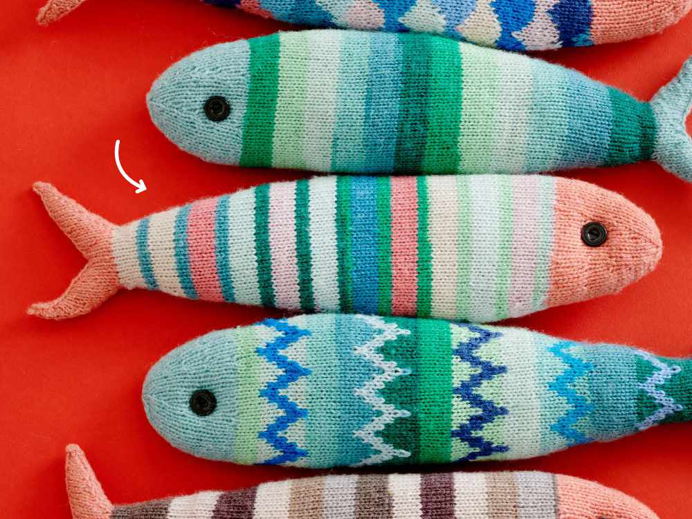 North Sea Fish Streifen 6 3 2 Fische stricken