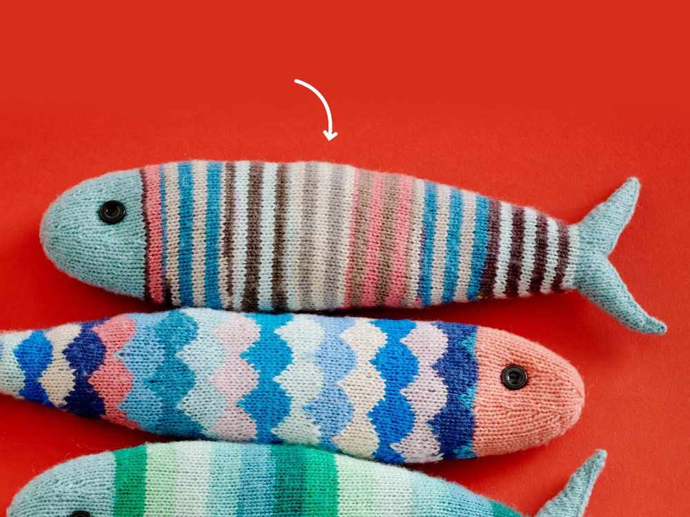 North Sea Fish Zweifarbig2 Fische stricken