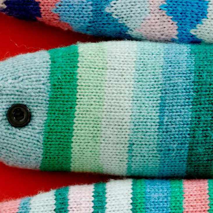 North Sea Fish einfache Streifen3 Fische stricken