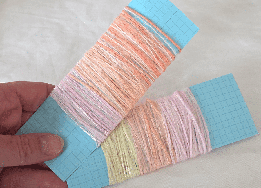 Stola Tilda stricken Wickelprobe Farbverlauf Stola Tilda