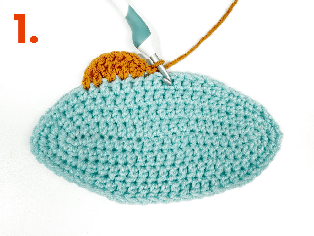 Fish 1 step 01 Fische häkeln