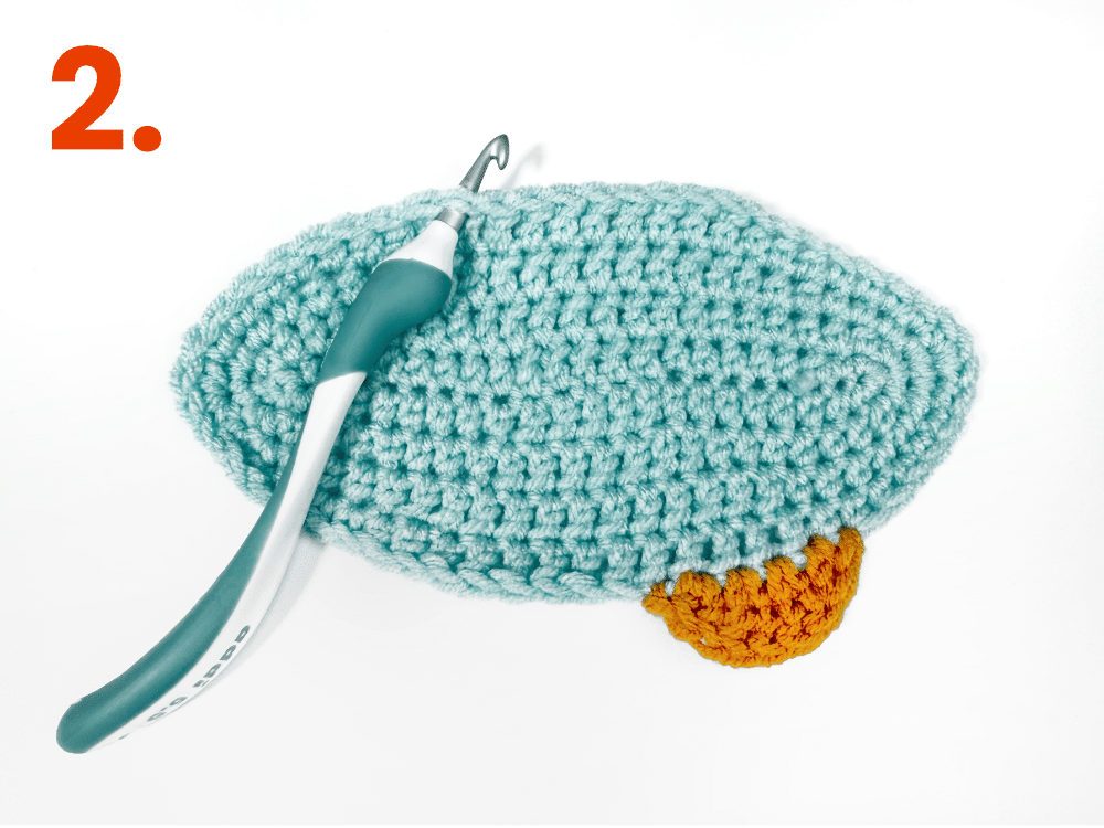 Fish 1 step 02 Fische häkeln