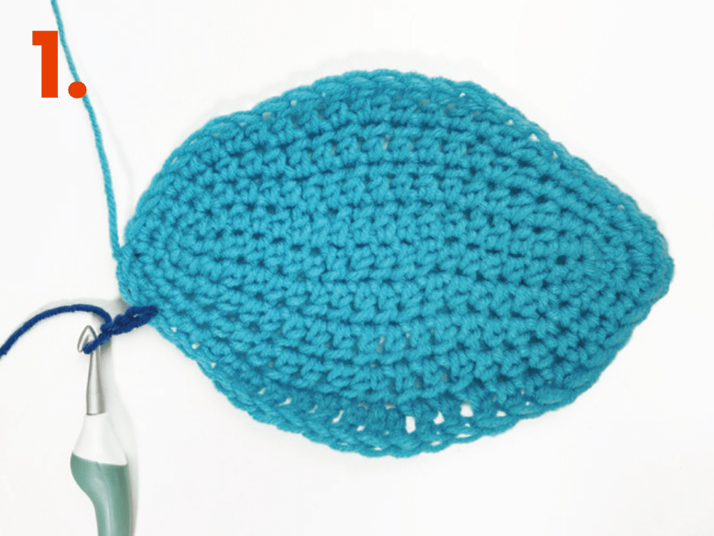 Fish 5 step 01 Fische häkeln