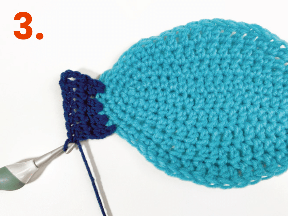 Fish 5 step 03 Fische häkeln