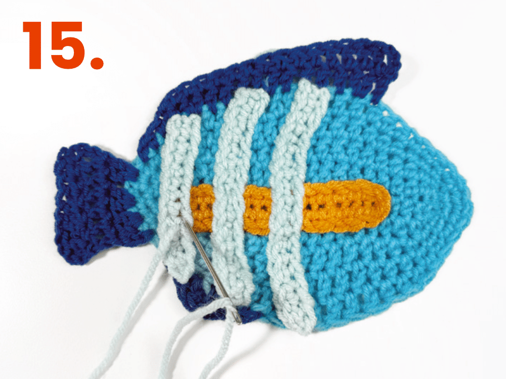 Fish 5 step 15 Fische häkeln