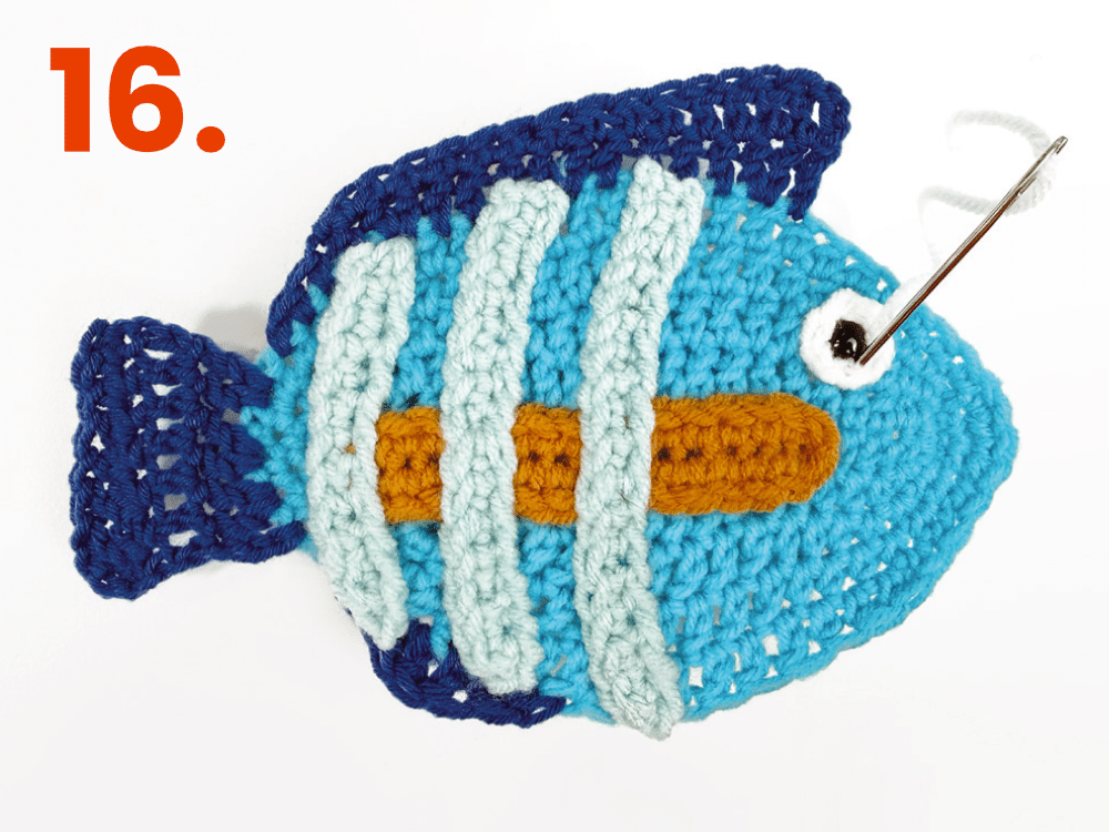 Fish 5 step 16 Fische häkeln