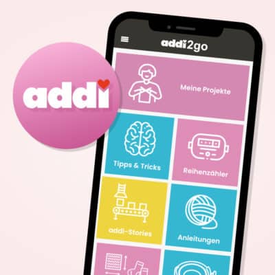 addi2go App Update 26 addi,Strick- und Häkelnadeln,Stricknadeln,Häkelnadeln,Made in Germany