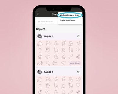 addi2go Projekte exportieren und sichern Schritt 1 Update für addi2go App 2026