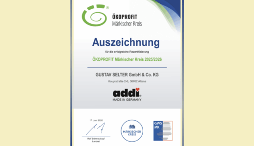 Oekoprofit Auszeichnung addi 2026 Maerkischer Kreis 2026 Gustav Selter GmbH addi Massnahmen Ökoprofit