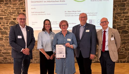 Verleihung Zertifikat Oekoprofit 2026 Burg Holzbrink Altena nachhaltigkeit bei addi,Rezertifizierung Ökoprofit 2026